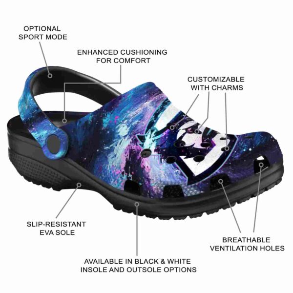 customized creighton bluejays galaxy swirl clog new arrival