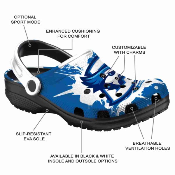 customized creighton bluejays splatter pattern clog new arrival