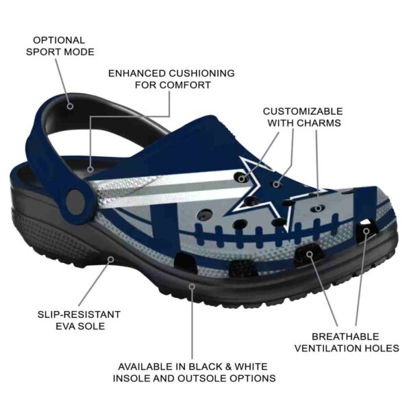 customized dallas cowboys football motif crocs new arrival