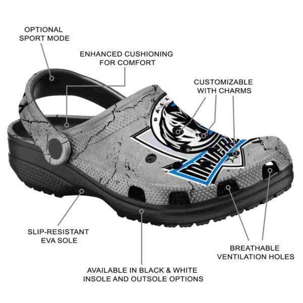 customized dallas mavericks cracked texture clog new arrival