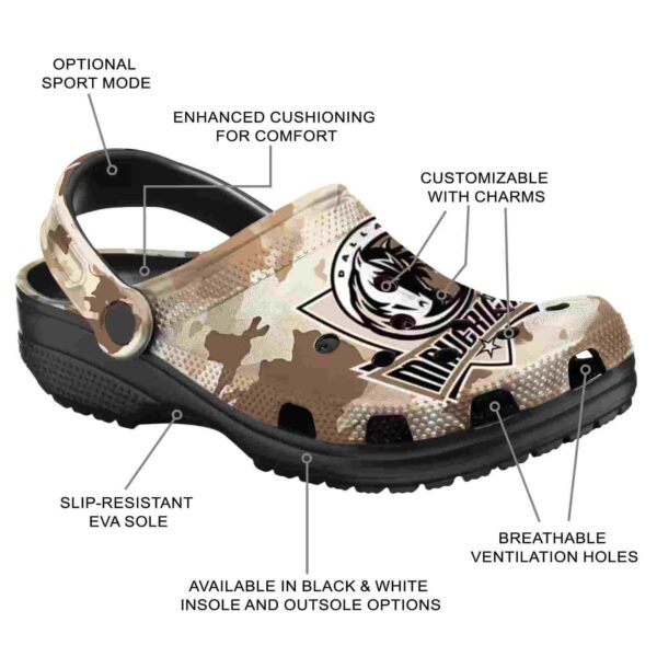 customized dallas mavericks desert camo clog new arrival