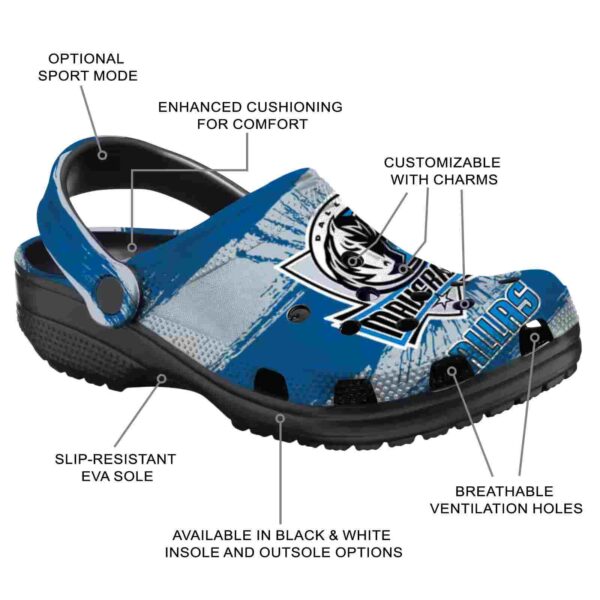 customized dallas mavericks paint splatter graphics clog new arrival