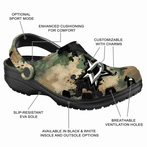 customized dallas stars camouflage craze clog new arrival