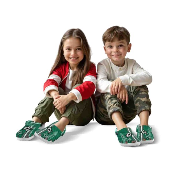 customized dallas stars contrasting stripes clog fashion forward