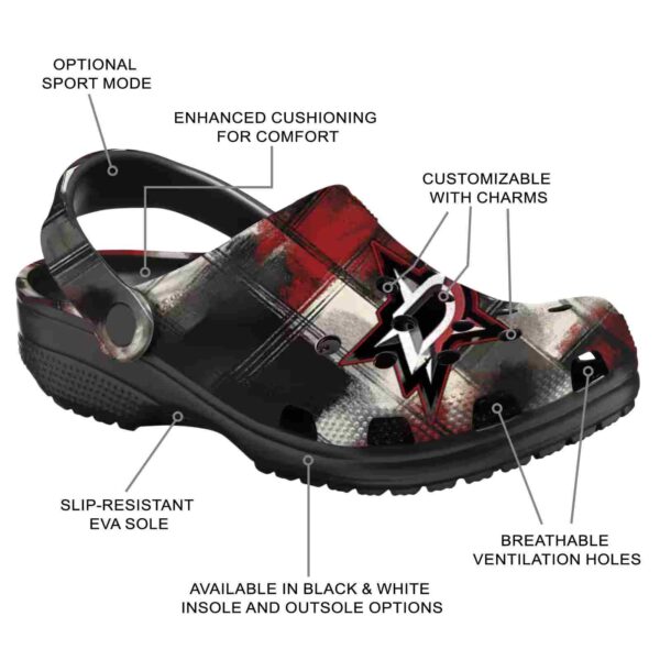 customized dallas stars plaid fusion clog new arrival