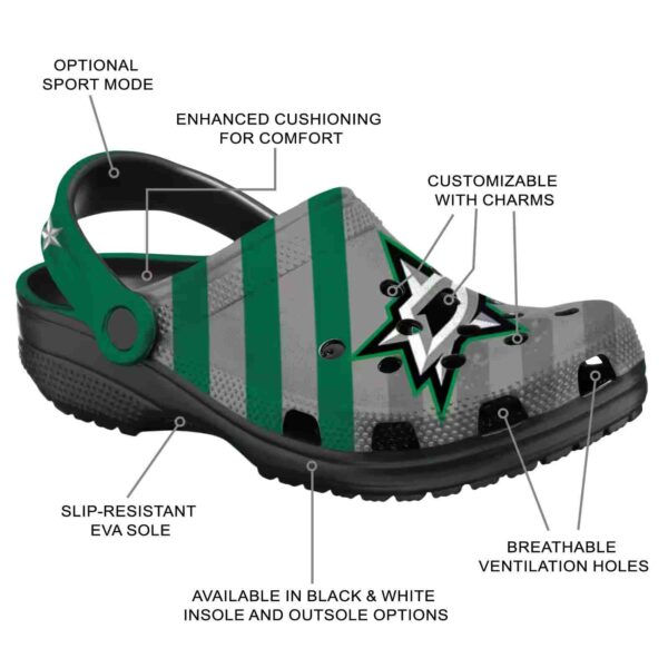 customized dallas stars star spangled graphic clog new arrival
