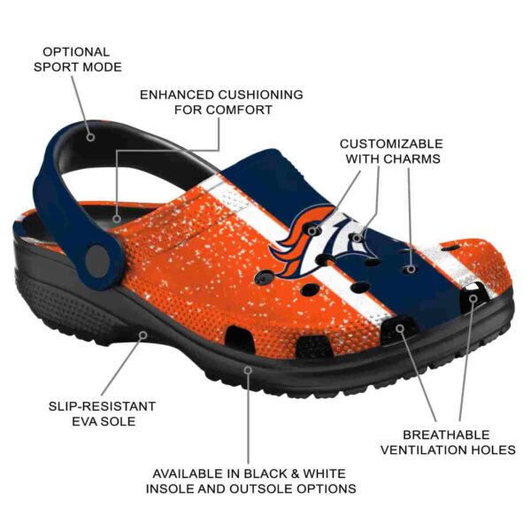 customized denver broncos vertical stripes crocs new arrival