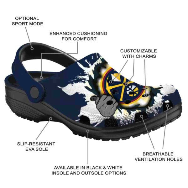 customized denver nuggets gripping hand clog new arrival