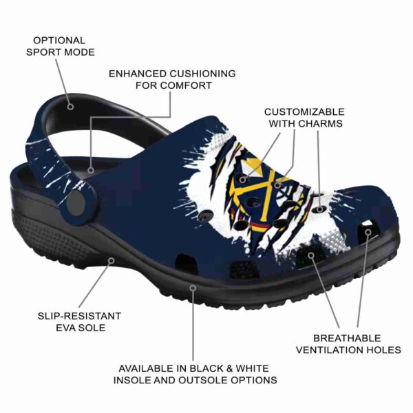 customized denver nuggets splash motif background clog new arrival
