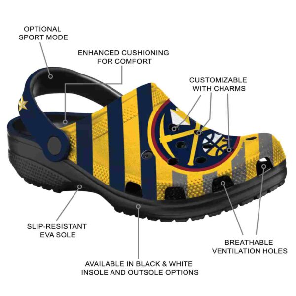 customized denver nuggets star spangled graphic clog new arrival
