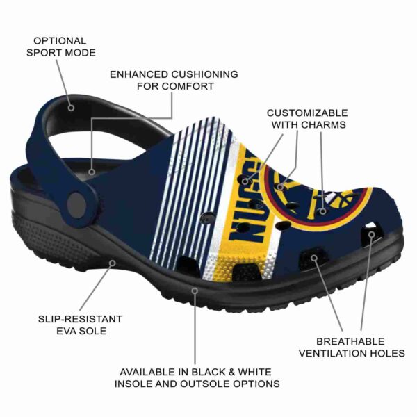 customized denver nuggets vibrant dual tone clog new arrival