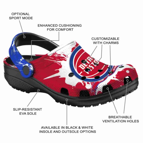 customized detroit pistons splatter pattern clog new arrival
