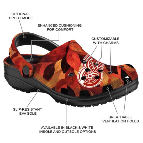 customized detroit red wings autumn leaves clog new arrival