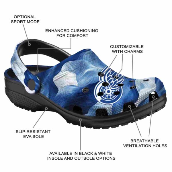 customized detroit red wings ocean waves clog new arrival