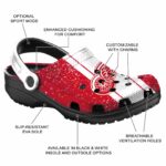 customized detroit red wings vertical stripes clog best selling