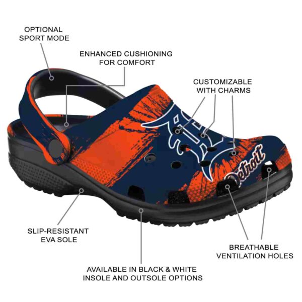 customized detroit tigers paint splatter graphics crocs new arrival
