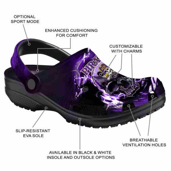 customized east carolina pirates gothic skull clog new arrival