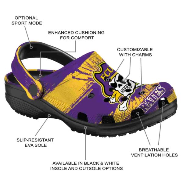 customized east carolina pirates paint splatter graphics clog new arrival
