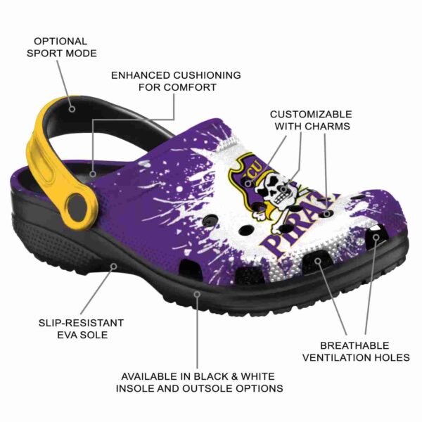 customized east carolina pirates splash art clog new arrival