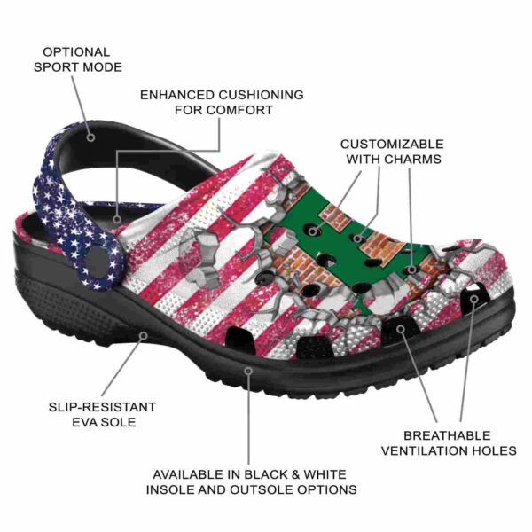 customized eastern michigan eagles freedom splinter clog new arrival