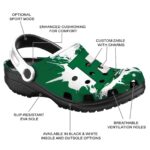 customized eastern michigan eagles splatter pattern clog best selling