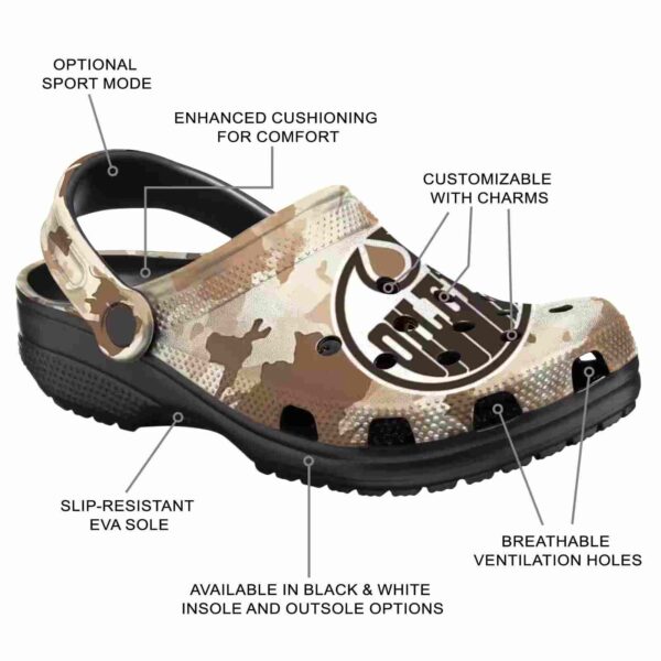 customized edmonton oilers desert camo clog new arrival