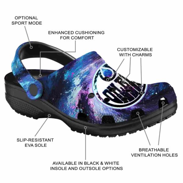 customized edmonton oilers galaxy swirl clog new arrival