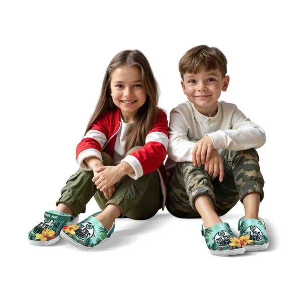 customized edmonton oilers tropical vibes clog fashion forward