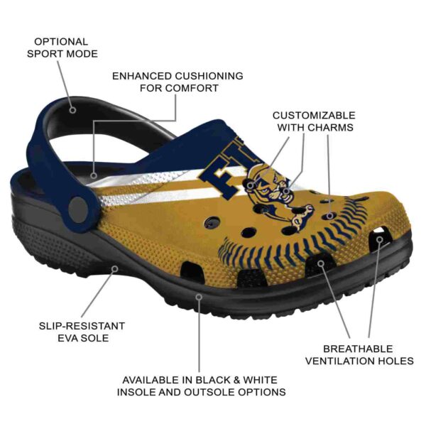 customized fiu panthers baseball motif clog new arrival