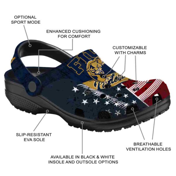 customized fiu panthers star spangled side pattern clog new arrival