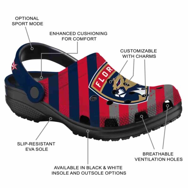 customized florida panthers star spangled graphic clog new arrival