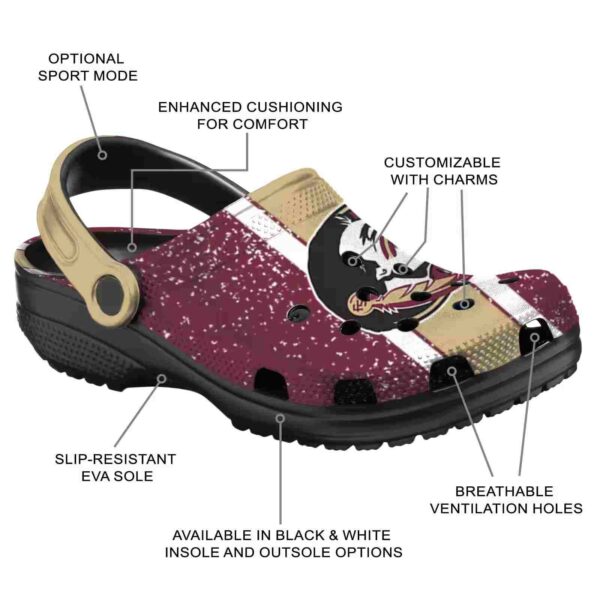 customized florida state seminoles vertical stripes crocs new arrival