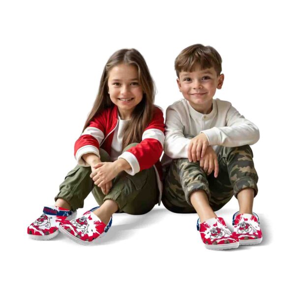 customized fresno state bulldogs splatter pattern clog fashion forward