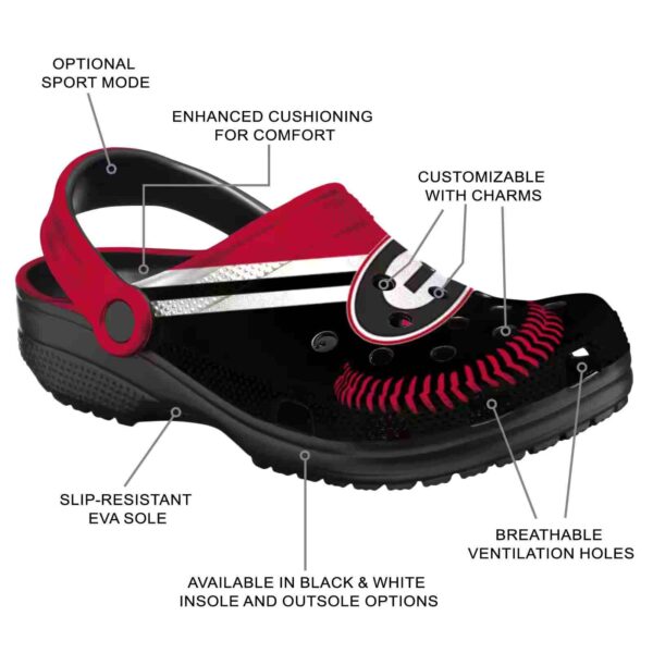 customized georgia bulldogs baseball motif crocs new arrival