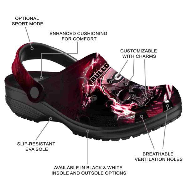 customized georgia bulldogs gothic skull crocs new arrival