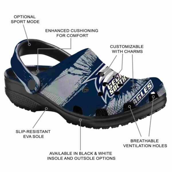 customized georgia southern eagles paint splatter graphics clog new arrival