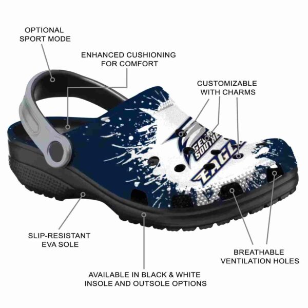 customized georgia southern eagles splash art clog new arrival