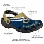 customized georgia tech yellow jackets baseball motif clog best selling