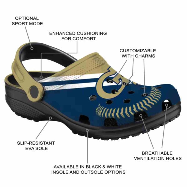 customized georgia tech yellow jackets baseball motif clog new arrival