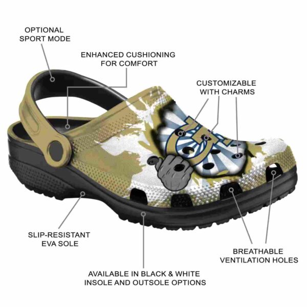 customized georgia tech yellow jackets gripping hand clog new arrival