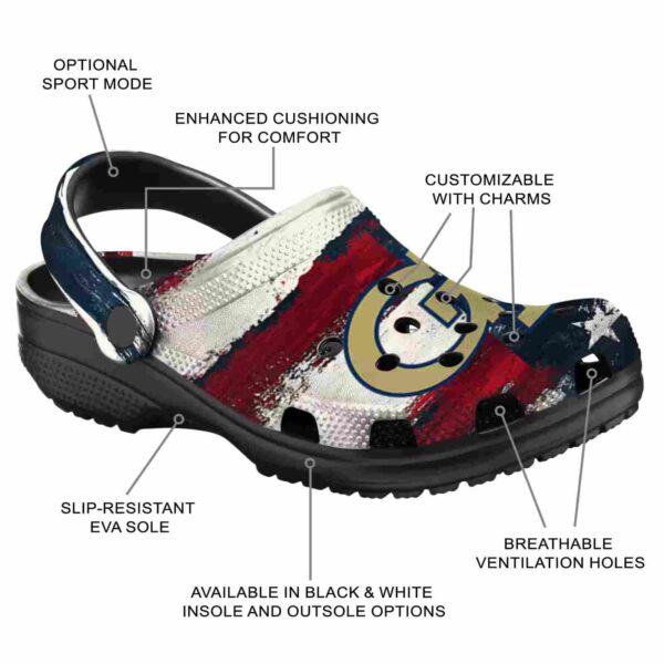 customized georgia tech yellow jackets patriotic stripes clog new arrival