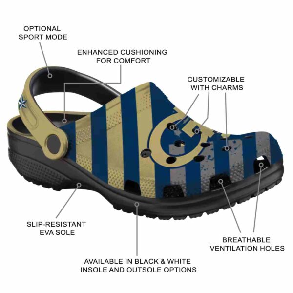 customized georgia tech yellow jackets star spangled graphic clog new arrival