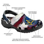 customized golden state warriors patriotic stripes crocs fashion forward