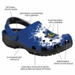 customized golden state warriors splatter background crocs fashion forward