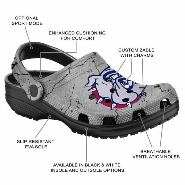 customized gonzaga bulldogs cracked texture clog new arrival