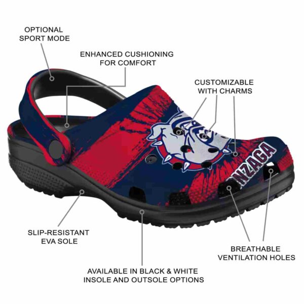 customized gonzaga bulldogs paint splatter graphics clog new arrival