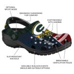 Customized Green Bay Packers Star Spangled Side Pattern Crocs Best selling