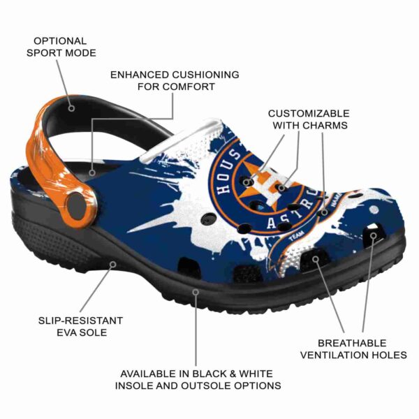 customized houston astros splatter pattern crocs new arrival