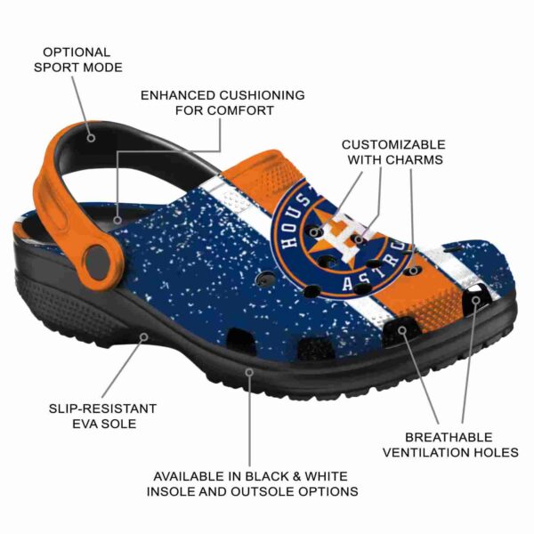 customized houston astros vertical stripes crocs new arrival
