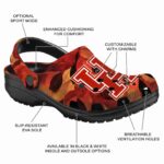 customized houston cougars autumn leaves clog best selling
